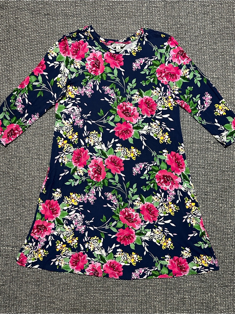 The Pioneer Woman Navy Floral Pink & Green Girls' Dress